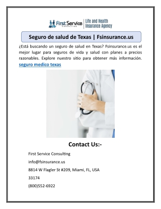 Seguro de salud de Texas | Fsinsurance.us