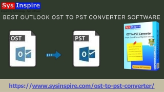 Best Outlook OST to PST Converter Software