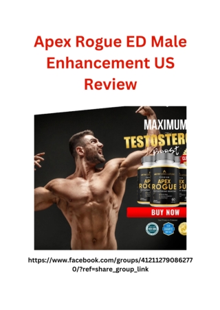 Apex Rogue ED Male Enhancement US Review