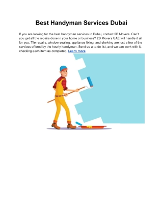 Best Handyman Services Dubai 12