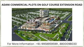 Adani Commercial Plots on golf course extension road, Adani Commercial Plots on