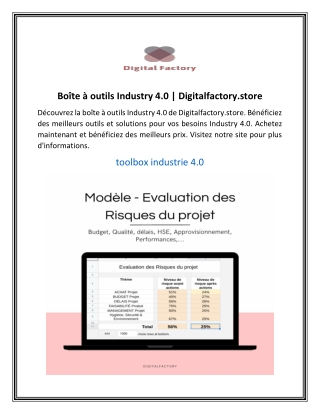 Boîte à outils Industry 4.0 Digitalfactory.store