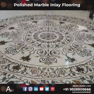 Polished Marble Inlay Flooring