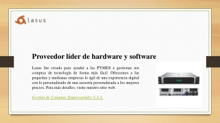Proveedor líder de hardware y software