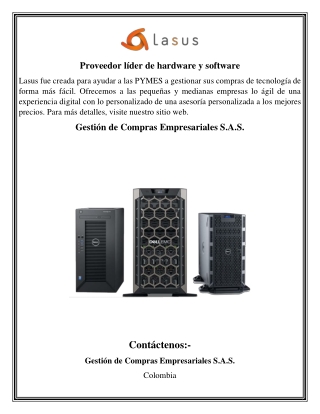Proveedor líder de hardware y software