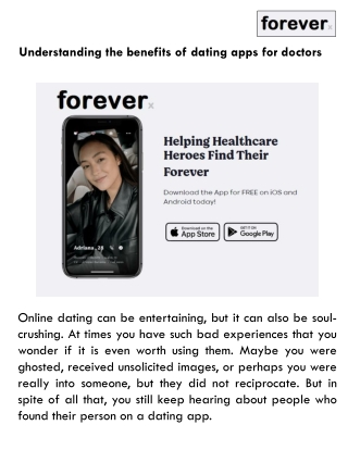Understanding the benefits of dating apps for doctors