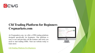 Cfd Trading Platform for Beginners  Cwgmarkets.com