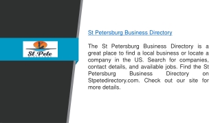 St Petersburg Business Directory | Stpetedirectory.com