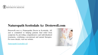 Naturopath Scottsdale Az  Drstowell.com