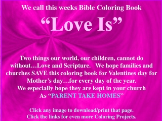 Free Bible coloring pages about love