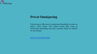 Privat Omskjæring