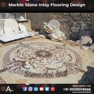 Marble Stone Inlay Flooring Design