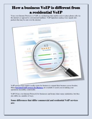 How a business VoIP is different from a residential VoIP