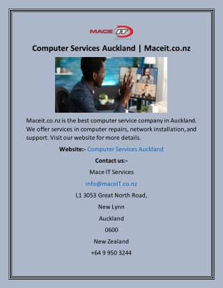 Computer Services Auckland  Maceit.co.nz