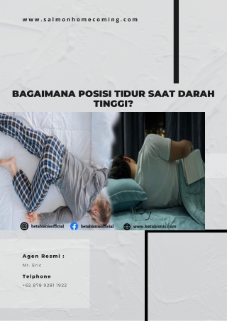 Bagaimana posisi tidur saat darah tinggi- WA 087893811922