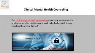 Clinical Mental Health Counseling