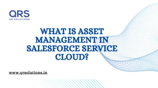 What is Asset Management in Salesforce Service Cloud
