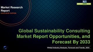 Sustainability Consulting Market Worth US$ 13860.82 million by 2033