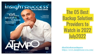 The 05 Best Backup Solution Providers to Watch in 2022 July2022