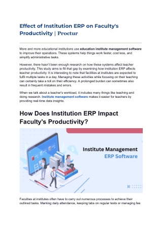 Effect of Institution ERP on Faculty's Productivity _ Proctur