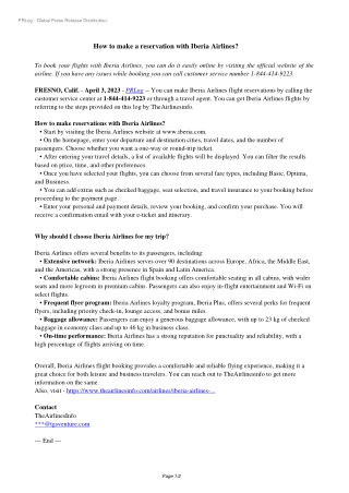 1-844-414-9223 How to book a Flight with Iberia Airlines?