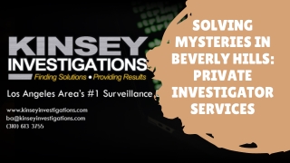 Find The Best Private Investigator Services in Beverly Hills