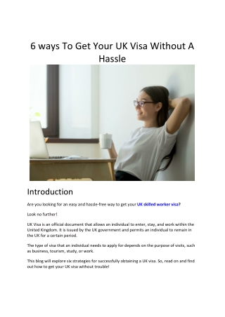 6 ways To Get Your UK Visa Without A Hassle