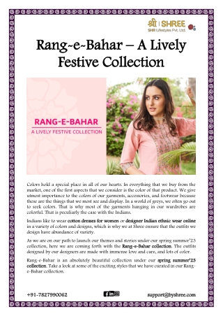 Rang-e-Bahar – A Lively Festive Collection