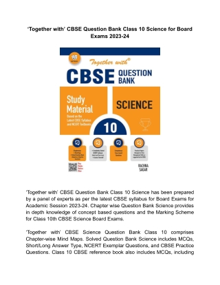 Best CBSE Question Bank Class 10 Science by Rachna Sagar for Session 2023-24