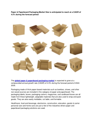 Paper & Paperboard Packaging Market