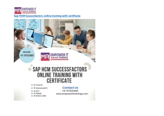 Empower IT Trainings is the Best Online Trainings Institute for SAP HCM or SAP H