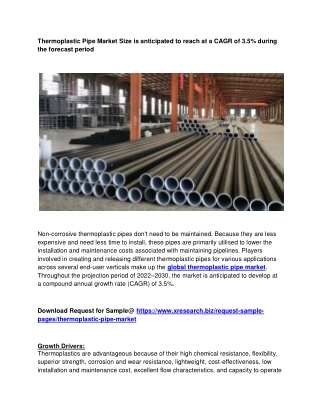 Thermoplastic Pipe Market