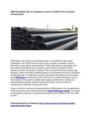 HDPE Pipe Market