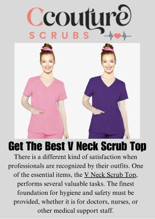 Get The Best V Neck Scrub Top