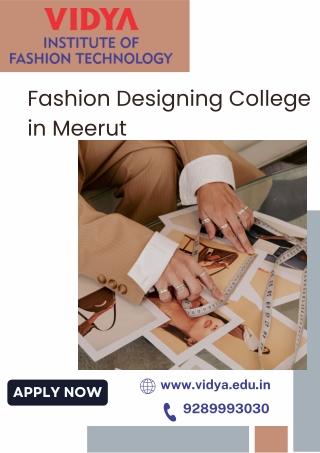 Fulfill your desire with this Fashion Designing Colleges in Meerut