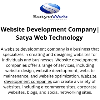 Website Development Company  Satya Web Technology