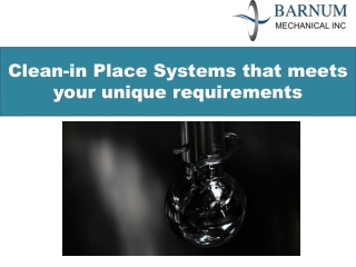 Clean-in Place Systems that meets your unique requirements-Barnum Mechanical