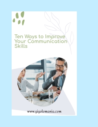 Ten Ways to Improve Your Communication Skills