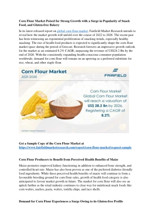 Corn Flour Market