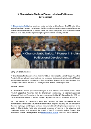 N Chandrababu Naidu_ A Pioneer in Indian Politics and Development