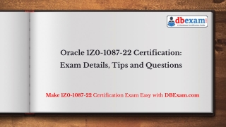 Oracle 1Z0-1087-22 Certification: Exam Details, Tips and Questions