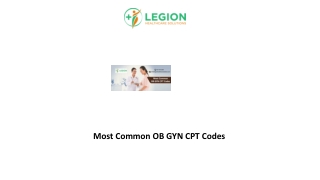 Most Common OB GYN CPT Codes