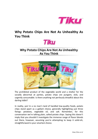 Why Potato Chips Are Not As Unhealthy As You Think