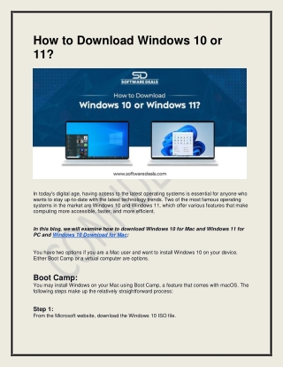 How To Download Windows 10 or 11?