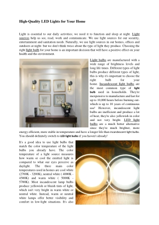 LED Lighting