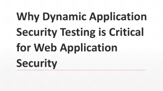 Why Dynamic Application Security Testing is Critical for Web App Security
