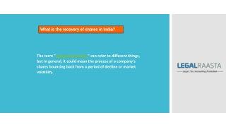 What is the recovery of shares in India