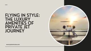 Flying in Style The Luxury Amenities of Private Jet Journey