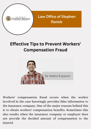 Effective Tips to Prevent Workers' Compensation Fraud