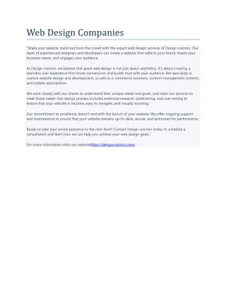 Web Design Companies